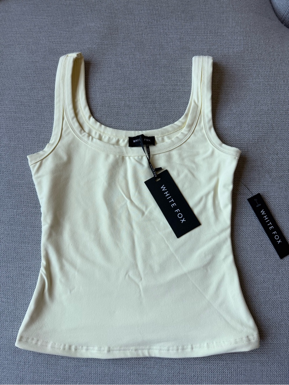 White Fox Boutique Yellow Scoop Neck Tank
